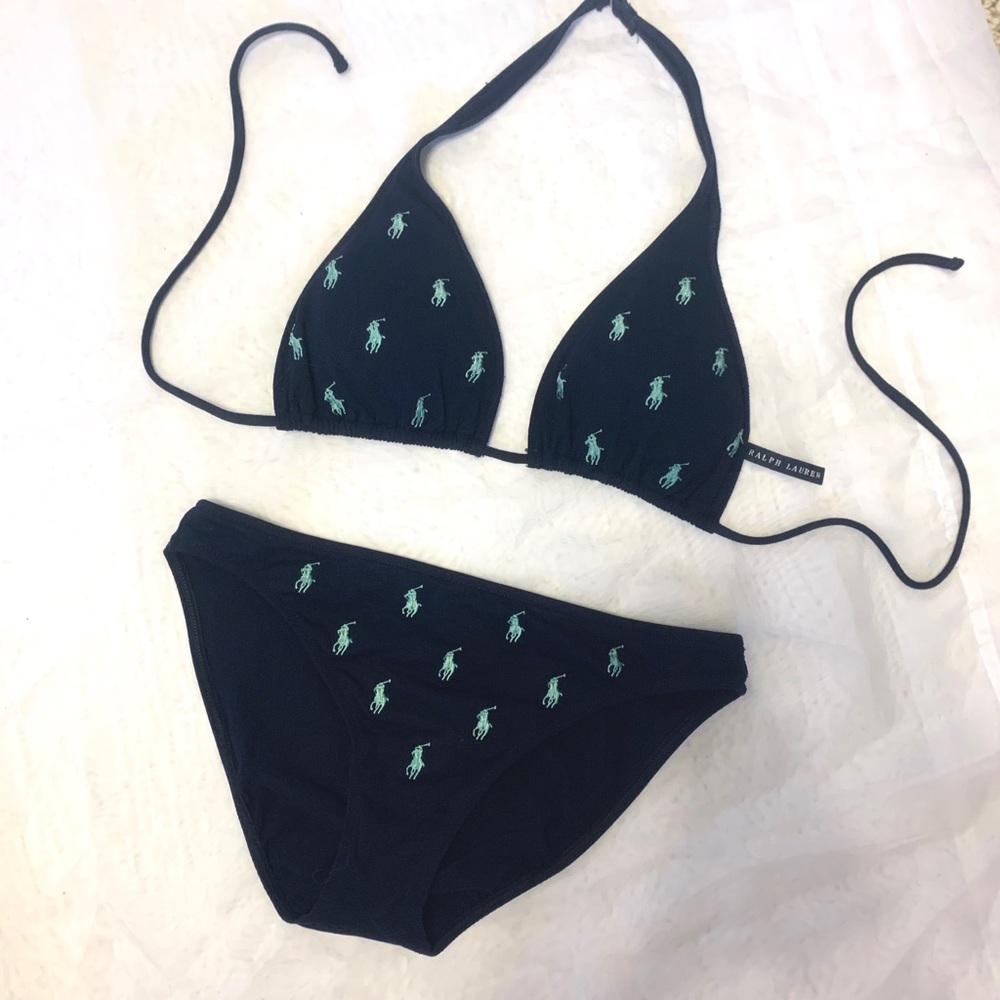 Ralph Lauren Polo Bikini Navy Blue Size S